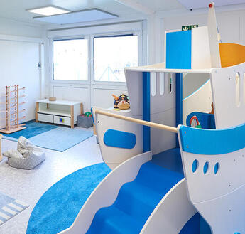 Bright, friendly rooms create an atmosphere of well-being for children.